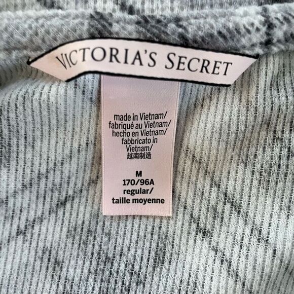Victoria’s Secret Grey Plaid Long Pajama PJ Set M - Picture 8 of 10